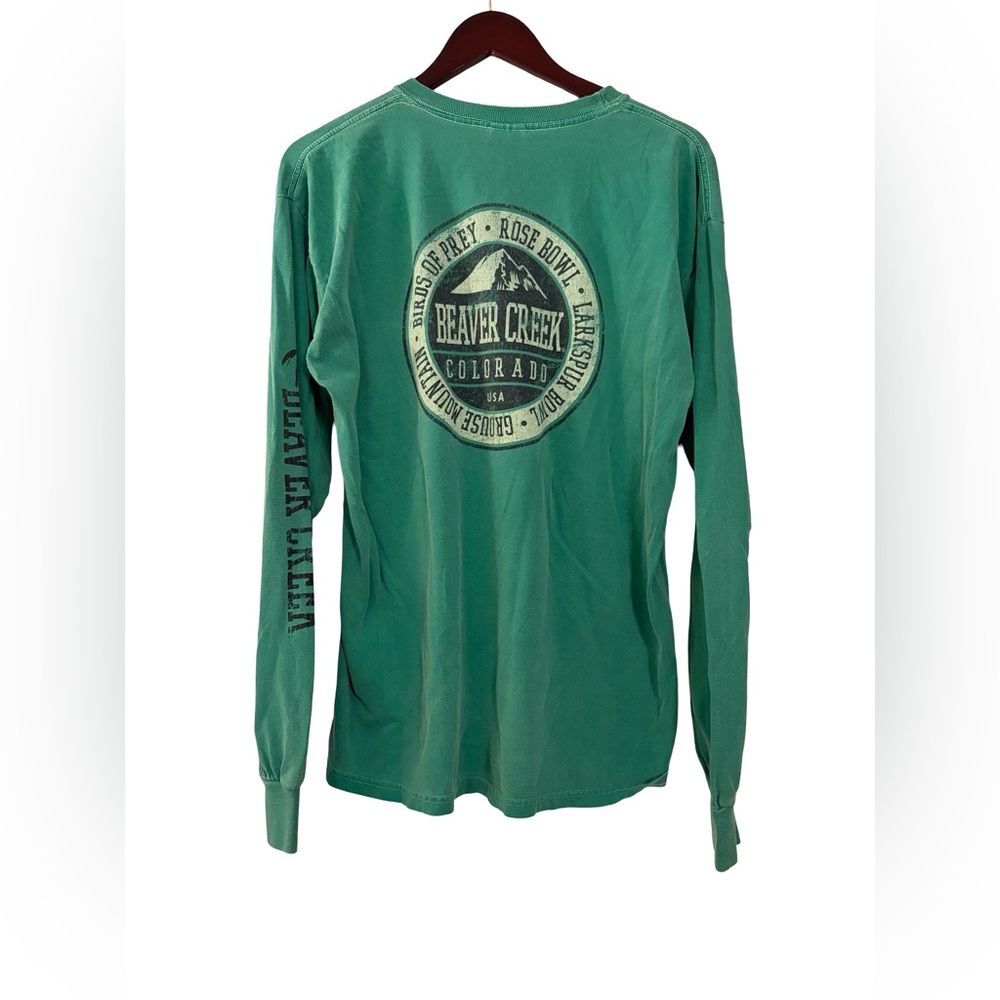 Beaver Creek Colorado Graphic Long Sleeve Tee Men’s L Gildan Green Shirt